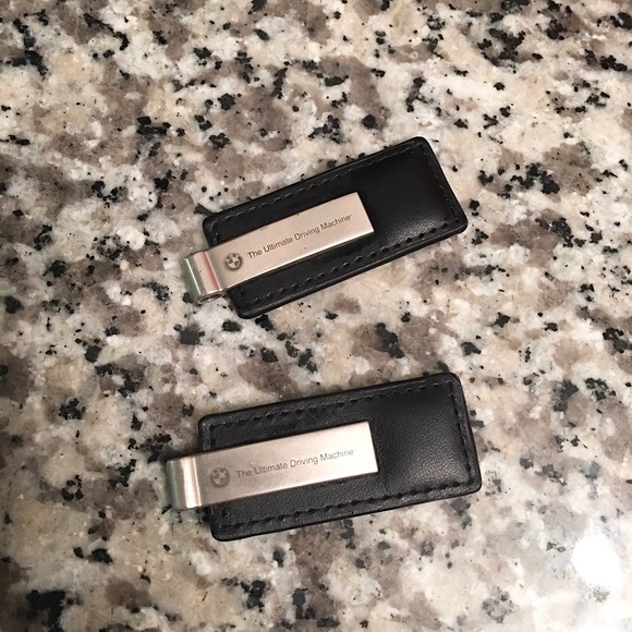 BMW Black Leather Key Fob Set of 2